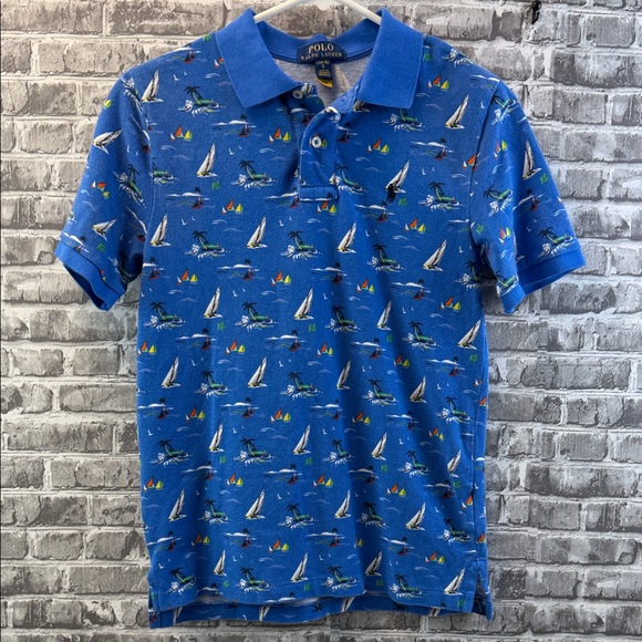 Polo Ralph Lauren Other - Boy's Polo Ralph Lauren Blue Nautical‎ Print Polo Shirt